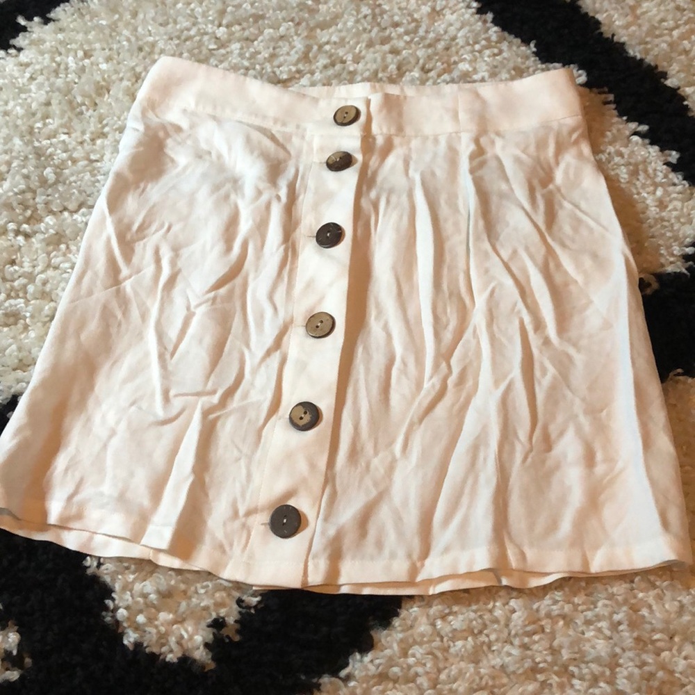 Button Down White Skirt